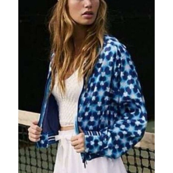 FREE PEOPLE MOVEMENT Women's XS NWOT Top Seed Printed Tennis Jacket - Picture 5 of 12